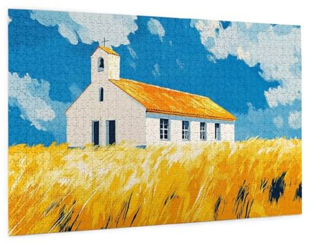 Puzzle Bauernhof Puzzle 1500 Teile Weizenfeld Puzzles Erwachsene mit Geschenkbox, DIY Groß Holzpuzzle für Erwachsene,Geschicklichkeitsspiel für Die Ganze Familie Geschenke für Frauen 87 x 57 cm -2188y