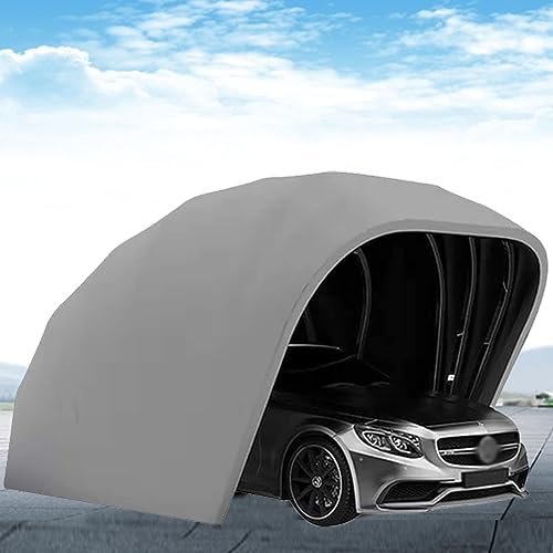 Tienda de campaña para coche, toldo plegable duradero, protector solar semiautomático y cochera impermeable para sedanes, uso al aire libre y jardín, 5,5 x 2,5 x 2,3 m