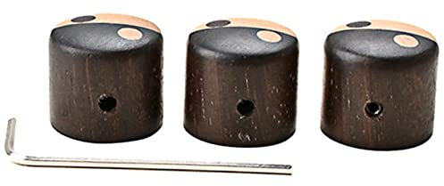VICASKY Gitarrenknöpfe Bassregler mit Eingebettetem Kupferauge 3 Stück Lautstärkeregler Einfache Entfernung Geeignet für Bass und Andere Instrumente