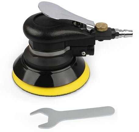 VNSMM lucidatrice Levigatrice orbitale Casuale ad Aria compressa da 6'', impieghi con Tubo Flessibile e Sacchetto, lucidatura, smerigliatura e levigatura. Lucidatrice Auto