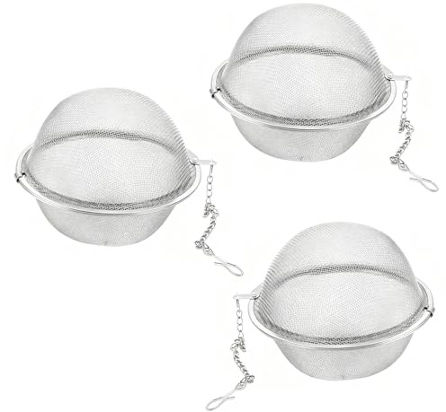 3-Piece Stainless Steel Tea Infuser Set - Reusable Strainers for Loose Leaf Tea and Spices