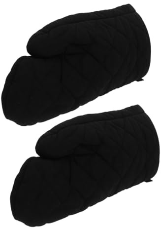 Ipetboom 2pcs Thickened Heat-resistant Oven Mitts for Baking Cooking and Microwave Use Cotton Oven Gloves for Kitchen Boys and Girls Mitts Glove Protection
