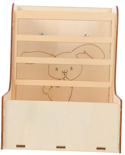 INOOMP Holz Futterständer für Kaninchen und Meerschweinchen Stabiler Käfighalter Glatte Oberfläche Platzsparend Sicherer Kleintier Futterspender für Haustierkäfig