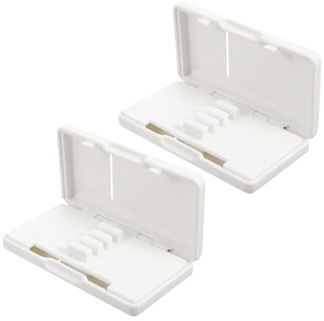 Oboenrohrkasten 2 Stück mit 6 Fächern, Weißer Abs, Sicherer Halt | Schutz für Oboenrohre und Doppelrohrblatt Instrumente, für Auftritte und Zuhause, Modern Minimalistisches Design