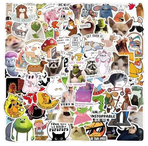 110Pcs Funny Stickers, Waterproof Cute Stickers, Aesthetic Stickers for Water Bottle, Laptop, Scrapbooking, Phone, Journals, Skateboard, Gifts for Women, Girls