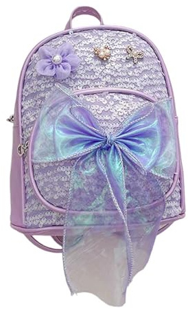 Generisch Stylischer Kinderrucksack für die Schule, Accessoire mit Pailletten-Design, ideal für Kindergarten und Freizeitaktivitäten, langlebige und funktionale Kindertasche (Purple, One Size)