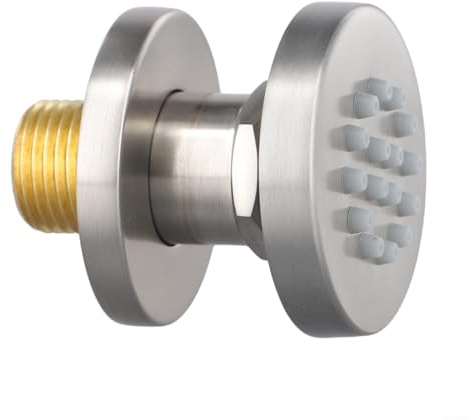 Spray corporal ajustable con lado giratorio, masajeador de montaje en pared G1/2 para baño, pulverizador de acero inoxidable con boquillas antiobstrucciones, accesorio de ducha de spa en negro