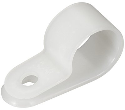 sourcing map 20 Stück Kabelschellen 15,8mm R-Kabelklemmen Schraubbar Kabelhalter Nylon Kabelklemme Drahtklemme Cable Clips für Kabel-Management Kabelführung Kabelbefestigung, Weiß