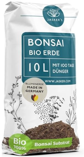 Erde für Bonsai | 10 L | Bonsaierde + Dünger und Wurzelaktivator | zum Umtopfen und Pflanzen