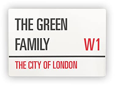 Pink Positive Personalised Metal Street Sign London Souvenirs Gifts, british gifts, Personalised Bedroom Decor, Metal Outdoor Bar Sign - Ideal for Man Cave, Home Bars, House Signs & Welcome Signs