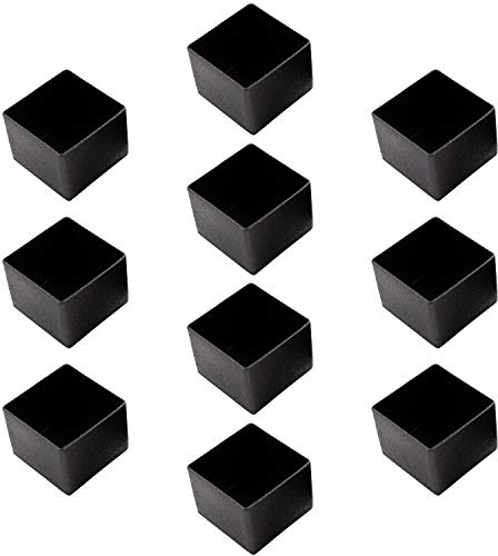 Enkotrade 10 Stück Gleitkappen Eckig Stuhlbeinkappen, für Außenrohrmaß 40x40 mm, Rohrabdeckung aus hochwertigem Polyethylen Kunststoff, Kappe, Endkappen
