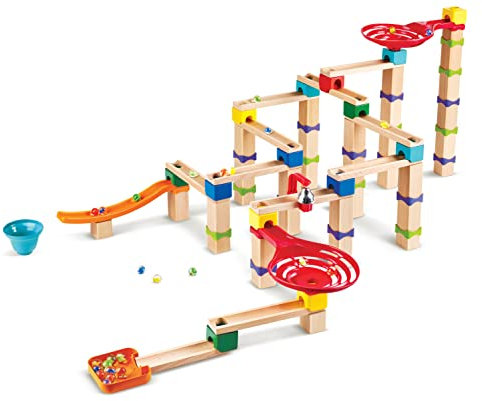 Hape Murmelbahn, Konstruktionsspielzeug aus FSC Holz, Kugelbahn ab 3 Jahren, E1100