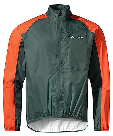 VAUDE Drop Jacket III – Regenjacke Herren wasserdicht, dampfdurchlässig, 2,5-Lagen Fahrradjacke winddicht, 185 g leicht – für Rennrad und MTB – dusty forest, Größe: 3XL | Regenjacke Herren wasserdicht – atmungsaktiv – Fahrradjacke winddicht – 185 g leicht – ideal für Gravel, Rennrad und MTB