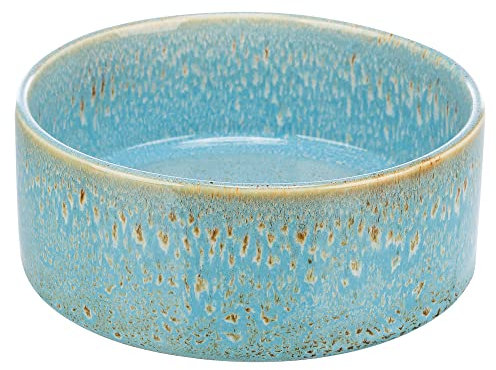TRIXIE Hundenapf Keramik 900 ml, Keramiknapf blau - praktischer Fressnapf für Hunde ø 16 cm, standfest, robust und spülmaschinenfest – 25113