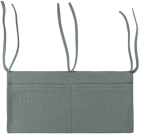 ISAKEN Betttasche Spielzeugtasche Babybett Aufbewahrungstasche, Hängen Aufbewahrungsbeutel Babybett Veranstalter, Baby Betttasche Krippe, Zum Aufbewahren von für Spielzeug, Kleidung, Windeln