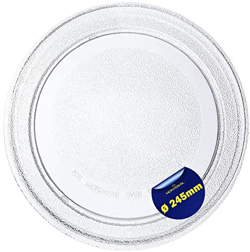 Plateau Micro Onde Universel Ø 24,5 cm est en Verre Résistant Convient pour LG Assiette Micro Onde de 245 mm Garantie de 10 Ans - Monteral