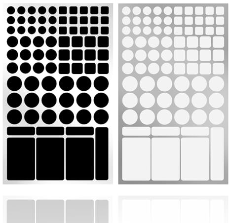 JIEHENG Light Blocking Stickers,2 Sheets White and Black,100% Blocking