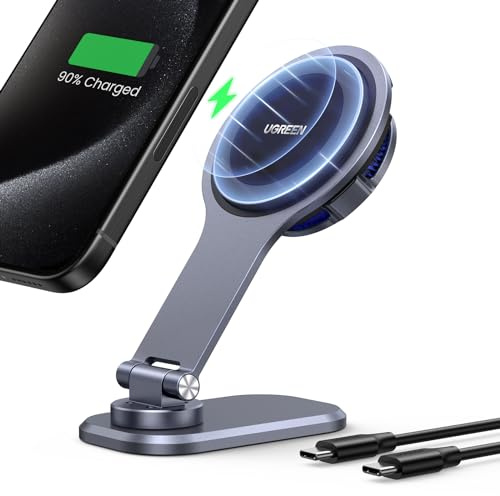 UGREEN Handyhalterung Auto mit Ladefunktion für Tesla Touchscreen kompatibel mit Magsafe Autohalterung Auto Handyhalterung für iPhone 15/15 Pro/15 Pro Max/14/13/12 Serie unterstützt Standby-Funktion