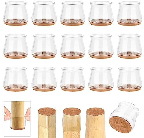 AUAUY Gommini per Sedie Rotondi, 16pz Tappi Sedie Silicone, Feltrini Antiscivolo, per Diametro 30-45mm Piedi Rotondi, per Proteggere i Pavimenti da Graffi