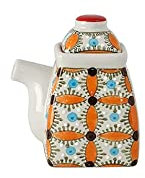 DHAEY Aceitera Botella dispensadora de Aceite de Oliva, vinagrera de Aceite y vinagre, 250 ml, Botella de vinagre de cerámica, dispensador de Cocina a Prueba de Polvo (Naranja) Cocina