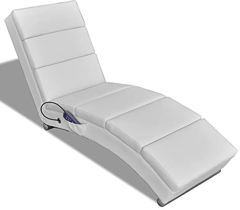 Tidyard Massage-Relaxliege Liegesessel Chaiselongue Massagefunktion Loungeliege Liege Massageliege Massagesessel 51 x 155 x 73 cm (B x T x H) 5 Massagemodi und 8 Massage-Punkten mit Heizfunktion