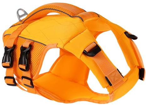 KONVINIT Schwimmweste Hund,Hundeschwimmweste,Schwimmwesten für Hunde -Dog Life Jacket für Kleine Mittel Große Hunde zum Bootfahren,Schwimmen,Surfen,Größenverstellbar mit Griff und Reflektoren