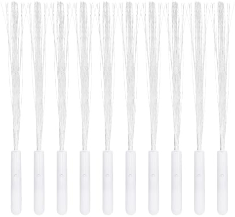 QUARKZMAN Fiber Optic Stab 15 Länge LED Weiß Leuchtstab mit 3 Lichtmodi Leuchtstab für Hochzeitsfeier Packung mit 18 Stück