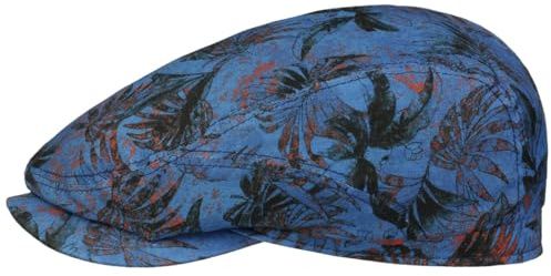 Stetson Sustainable Linen Flatcap Mehrfarbige Kappe 100% Leinen Schirmmütze Made in EU Herren Frühjahr Sommer blau L (58-59 cm)