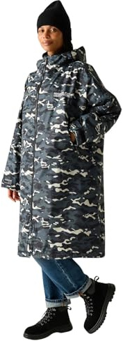 Regatta Outdoor Active Unisex Waterproof Changing Robe - Black Camo/Black - LXL