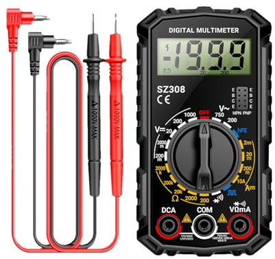 Multímetro Voltímetro profesional digital, 2000 Cuentas, Multímetro Eléctrico