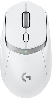 Logitech G G309 LIGHTSPEED – trådlös spelmus, lätt, hybridbrytare med LIGHTFORCE, HERO 25K-sensor, mer än 300 timmars batteritid med AA-batteri, 6 programmerbara knappar, PC och Mac - Vit