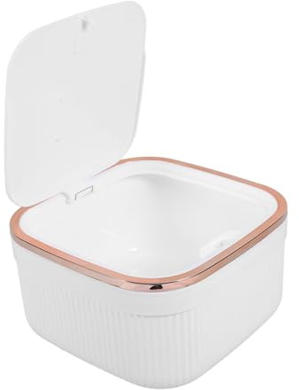VOSAREA Mini Poubelle de Table Blanche en Pp Couvercle Compact