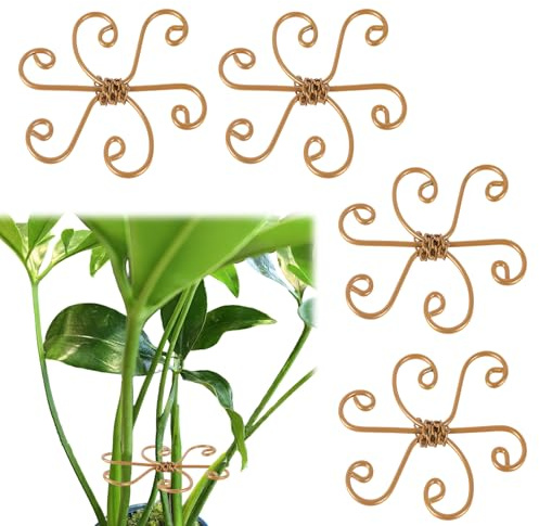 Winmany 5PCS Plant Stem Support Monstera Plant Support Indoor Flower Climbing Potted Plants Houseplant Climbers Holder Accessories for Outdoor Garden Stakes Trellis Stem Growth (Flower Style)
