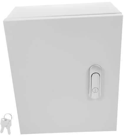 OSALADI Wasserdichte Außen-verteilerdose Mit Galvanisierter Abnehmbarer Montageplatte Staubdichte Metallbox Für Niederspannungs-elektrogeräte Sichere Anschlusskasten-lösung