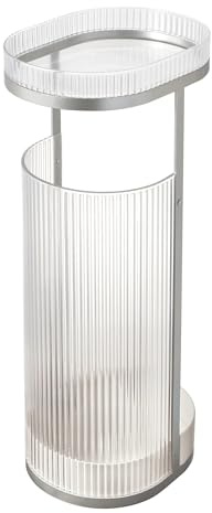 iDesign Toilet Paper Stand with Tray, Clear/Satin Gray