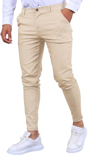 Generisch Tapered Hosen Herren Freizeit Anzughose Lang Bequem Schlank Geschnittene Hose Stretch Atmungsaktiv Arbeitshosen Mode Business Anzughose Alltag Outdoor Freizeithose Leichte Geradem Bein Hose