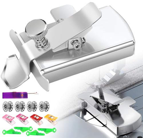 AXGG 14 Pezzi Guida Cucitura Magnetica, Allineatore magnetico per cucire,Accessori Macchine da Cucire, Include 4 Rocchetti per Cucito,4 Infila Ago,4 Clip da Cucito,1Scucitore Regolabile