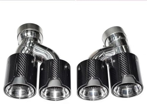ATGCBCAUF Endrohr Auspuffrohr Modifikation Quad Carbon Fiber Schalldämpfer Spitze Auspuffkopf Für 5er G30 G31 2018 2019 2020 2023(H)