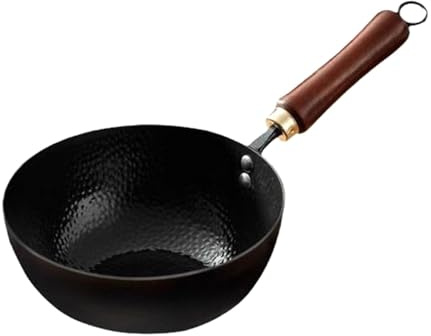 F Fityle Olla de Hierro Fundido para Leche, Cacerola pequeña, Antiadherente, Multiusos, para Sopa, Desayuno Infantil, para Restaurante, Viajes, 20 CentÍmetros