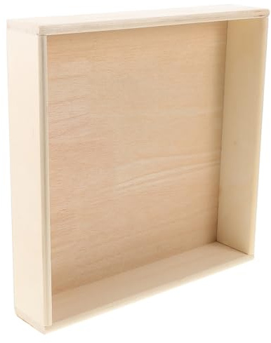 TOYANDONA Caja de Arena Infantil de Madera Natural Bandeja Cuadrada Estable para Montessori Interior Almacenamiento para Arena y Juguetes para Guarderías y Habitaciones Infantiles