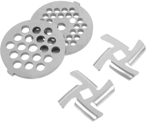 Cabilock 4 Piezas de Discos Cortadores para Picadora de Carne de Acero Inoxidable, Accesorios Fáciles de Instalar Placa de Corte para Uso en Carne y Frutas