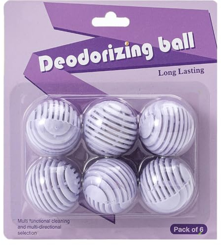6-Pack Shoe Deodorizer Balls, Long-Lasting Shoe Odor Eliminator