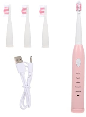 BEBEMOKO Elektrische Kinderzahnbürste Weichborstig mit USB Ladefunktion aus Kunststoff für Babys und Kleinkinder Rosa