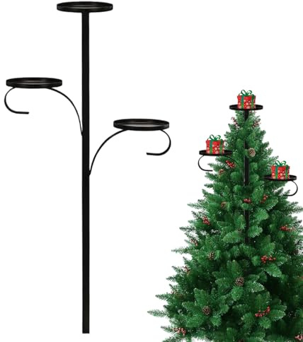Fogukier Portacandele per albero di Natale, base tripla, 3 pneumatici, per interni ed esterni, notte, casa, autunno