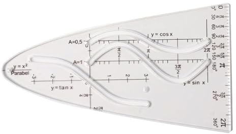 Parabolische Schablone, Kosinus Lineal für fortgeschrittene Mathematik, Ingenieurwesen, akademische Forschung, Parabel Lineal, parabolisches Schablonen Kosinus Messwerkzeug
