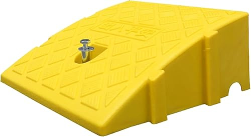 Rampe di accesso in plastica, rampe antiscivolo, for biciclette, alte 16 cm/19 cm, for marciapiedi for camper, camion, scooter(Yellow,6.3/16cm high)