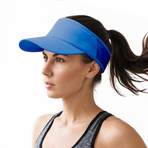 DRESHOW Sport Sun Visor Hat Women Men Empty Top Baseball Cap Elastic Breathable UV Protection Summer Sun Hat for Running Golf Tennis Hiking