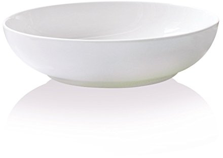 Plato Hondo de Hueso Blanco de China Plato Hondo de U en Forma de U de 2 (Tamaño : 8(20.8×20.8×5.4cm))
