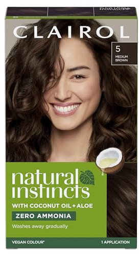 Clairol Natural Instincts Semi-Permanent No Ammonia Hair Dye, 5 Medium Brown