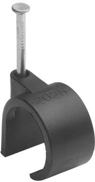 Attache câble - Attache fil électrique - Fixation câble électrique - Fixation et raccordement du câble - Serre câble - Clou de Fixation - Attache Fils Ø 20 A 25 Mm Noir Sachet De 50 - Debflex 700430